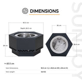 Hexagonal Low Smoke Stainless Steel Fire Pit, 26-in J8Y0 - product image 4