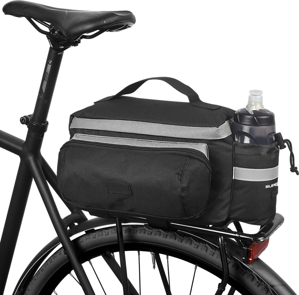 Rack Top Bike Bag withAluminum Foil & Reflective Strip, 8L, Black D5C6 - product image 3