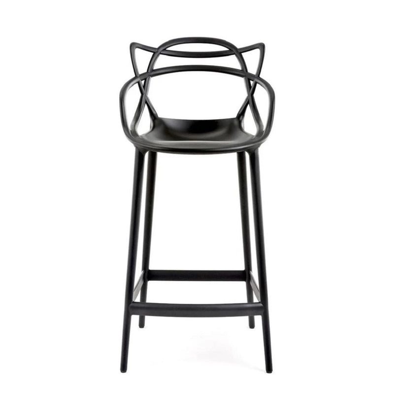 Me Home Black Molded Polypropylene Keeper Stool B1Z8