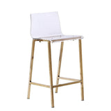 Me Home Clear Finish Sasha Stool with Gold Frame K2Q2 - product image 1