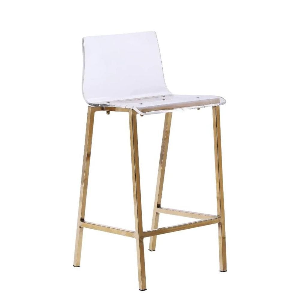 Me Home Clear Finish Sasha Stool with Gold Frame K2Q2 - product image 1