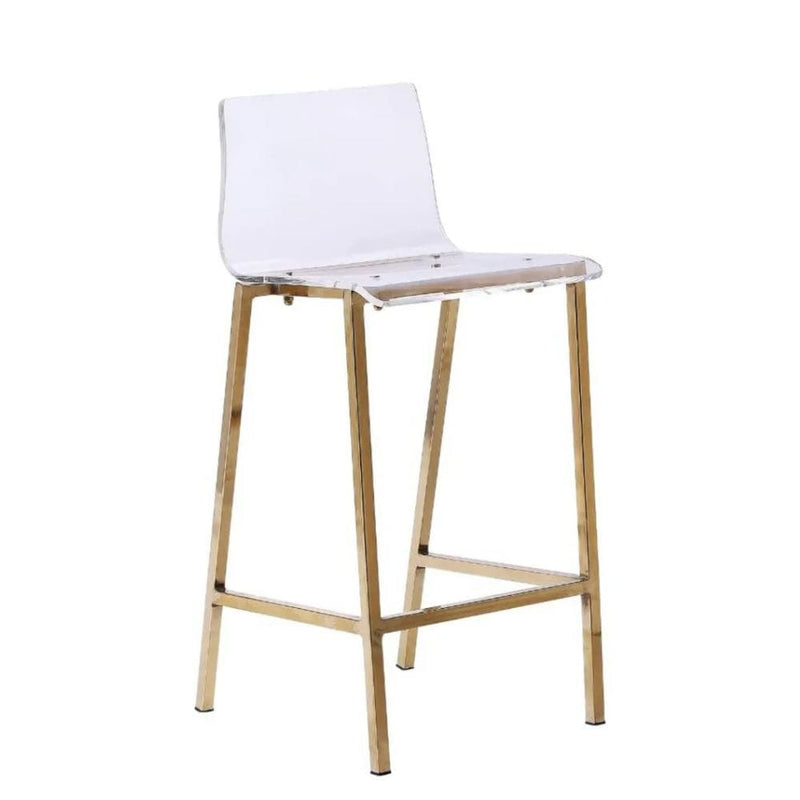 Me Home Clear Finish Sasha Stool with Gold Frame K2Q2