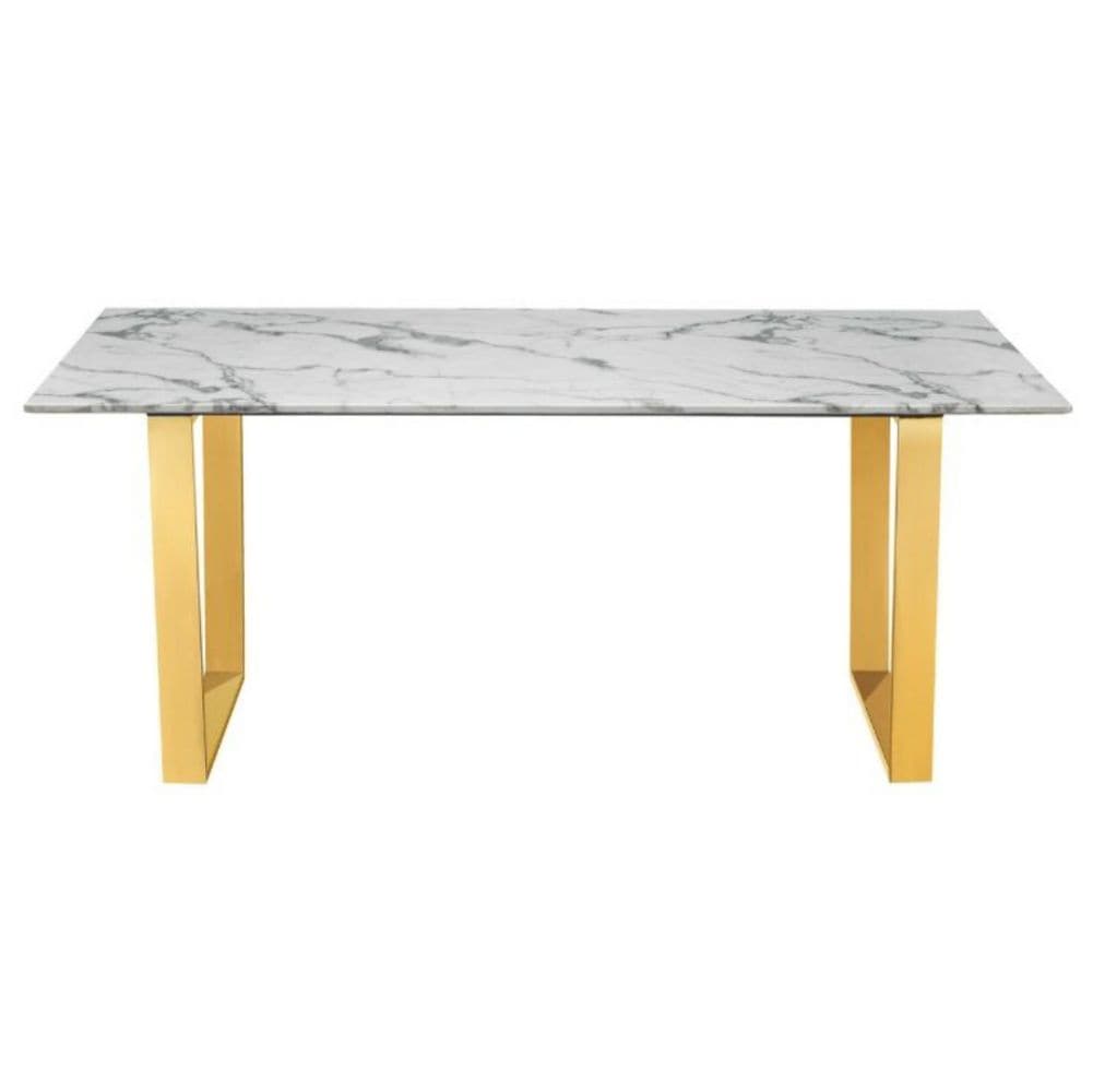 Me Home Rectangle Faux Marble Dining Table T9K9 - product image 1