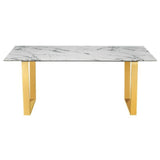 Me Home Rectangle Faux Marble Dining Table T9K9 - product image 2
