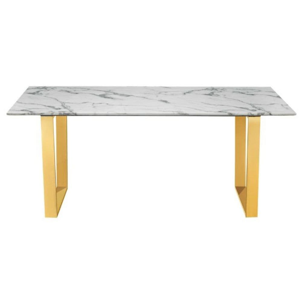 Me Home Rectangle Faux Marble Dining Table T9K9 - product image 2