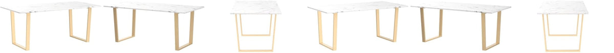 Me Home Rectangle Faux Marble Dining Table T9K9 - product image 4