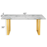 Me Home Rectangle Faux Marble Dining Table T9K9 - product image 7