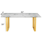 Me Home Rectangle Faux Marble Dining Table T9K9 - product image 8