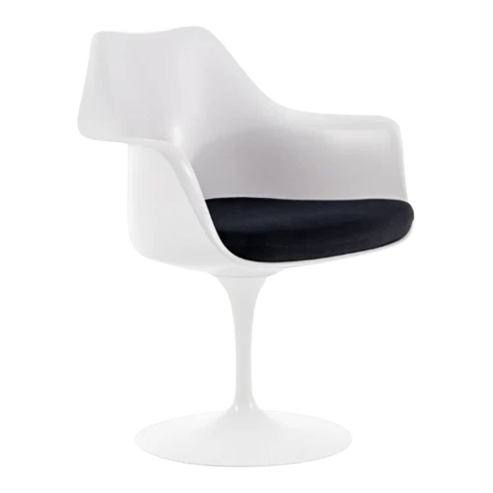 Me Home Tulip Chair with Arm, Fiberglass, Black M0D1 - product image 1