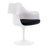 Me Home Tulip Chair with Arm, Fiberglass, Black M3B4 - product image 1