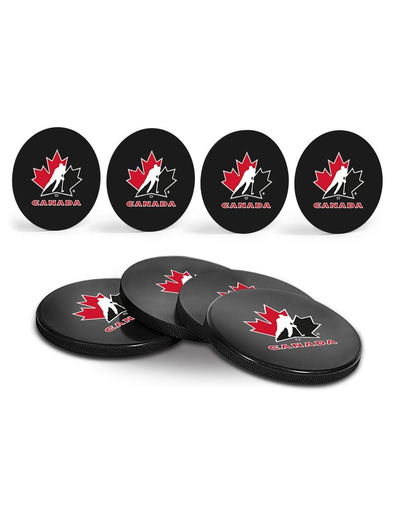 Team Canada Hockey Puck Drink Coasters, 4-pk B4Q1