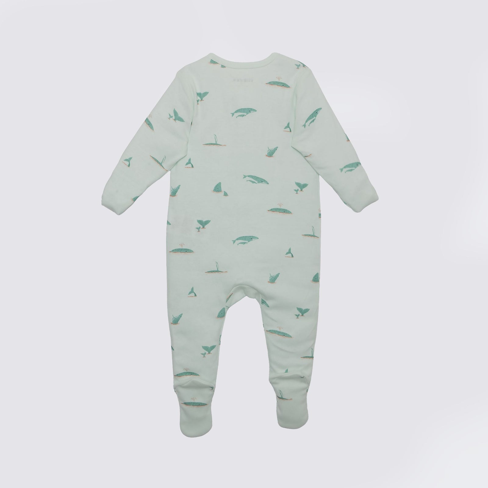 The Elk Baby Whale Print Premium Organic Cotton Play and Grow Zippy, Various Sizes X8P9 - product image 1