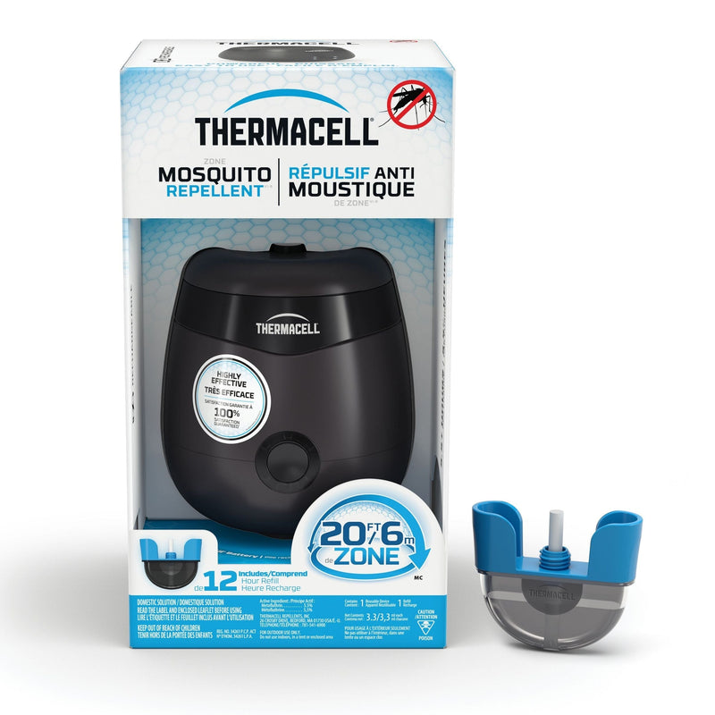 E-ZoneGuard Patio Rechargeable Mosquito Repeller with 12-Hr Refill and 5.5-Hr Battery, Charcoal L3V0