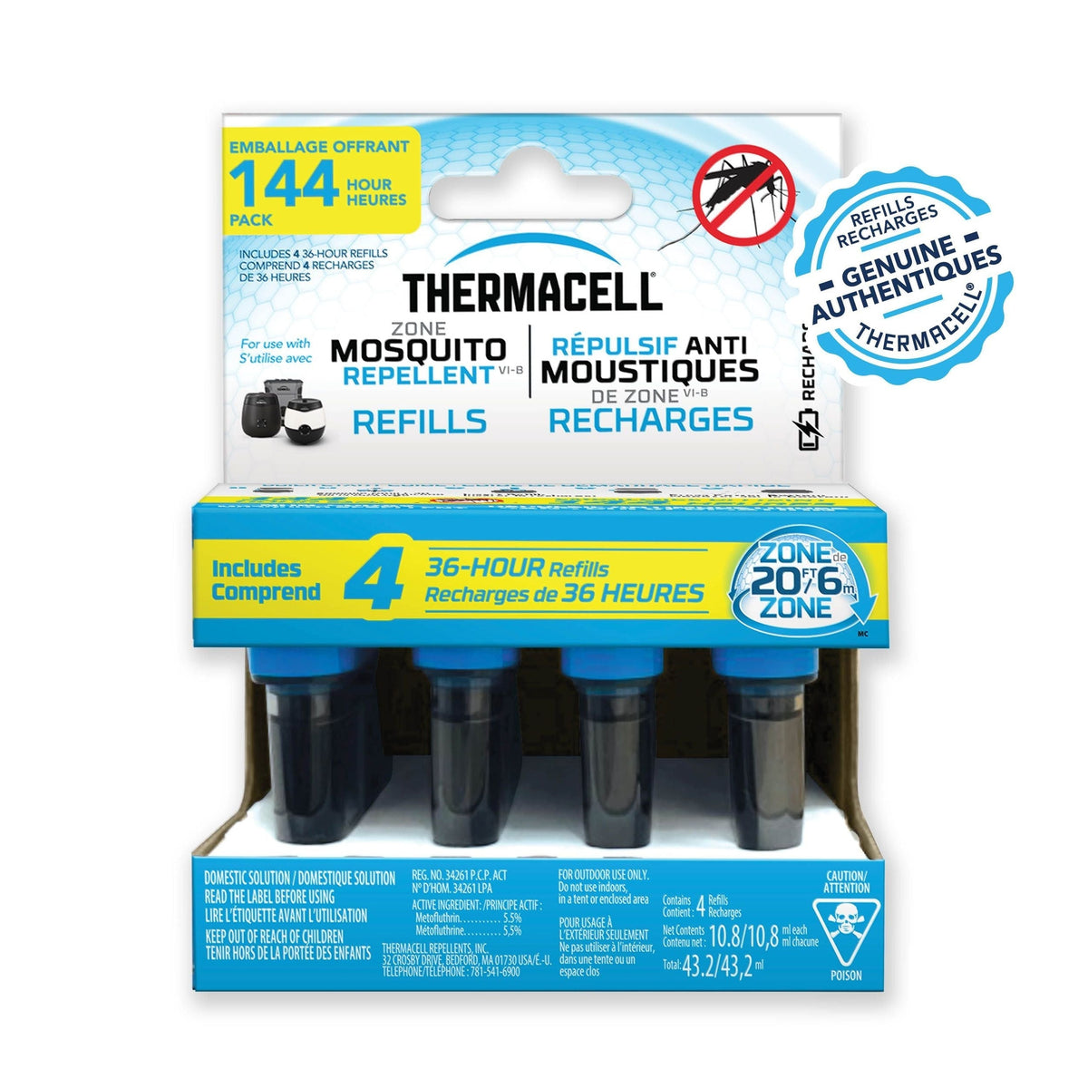 E-ZoneGuard Rechargeable Mosquito Repellent Refill 144-Hour Pack N3E7 - product image 4