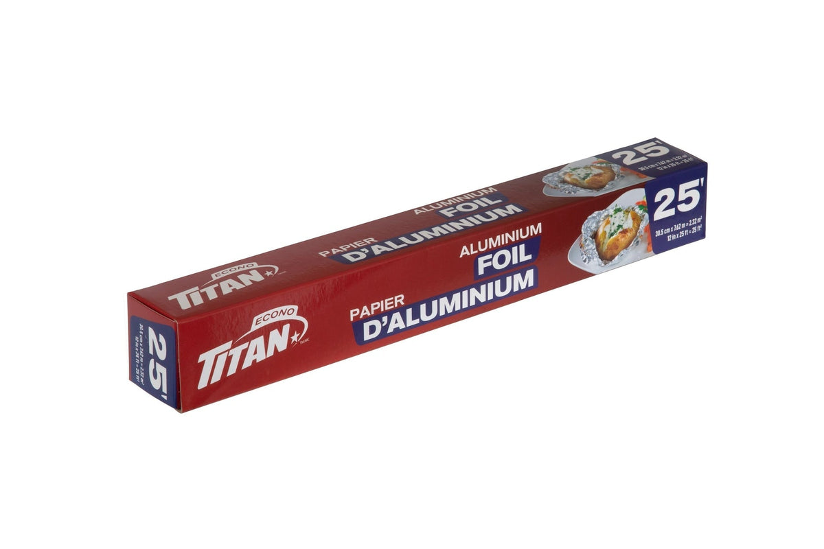 Aluminum Foil, 12-in x 25-ft, Kitchen Foil for Cooking/Baking & Grilling R5E2 - product image 1