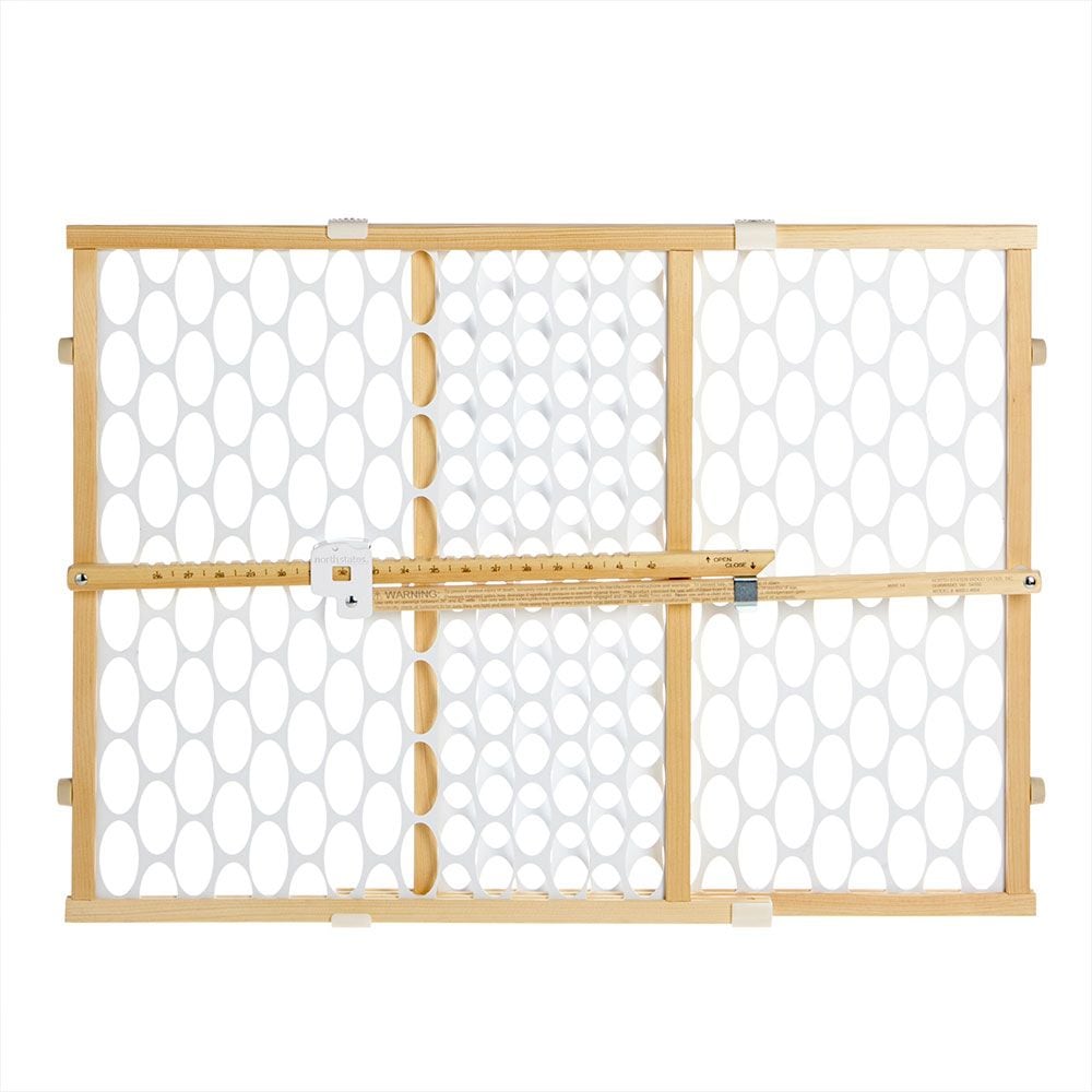 Quick Fit Oval Mesh Wooden Baby Safety Gate Y4E5 - product image 1