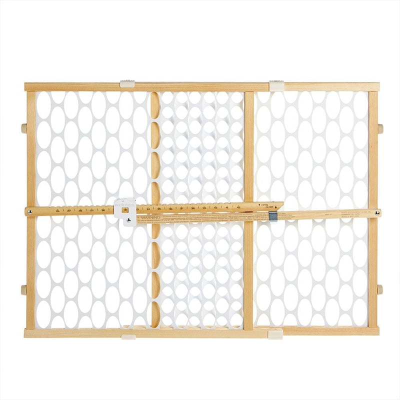 Quick Fit Oval Mesh Wooden Baby Safety Gate Y4E5