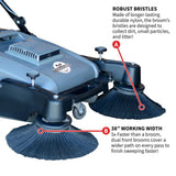 Commercial Push Sweeper & Hard Floor Cleaner, 38-in V0U8 - product image 5