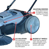 Commercial Push Sweeper & Hard Floor Cleaner, 38-in V0U8 - product image 6