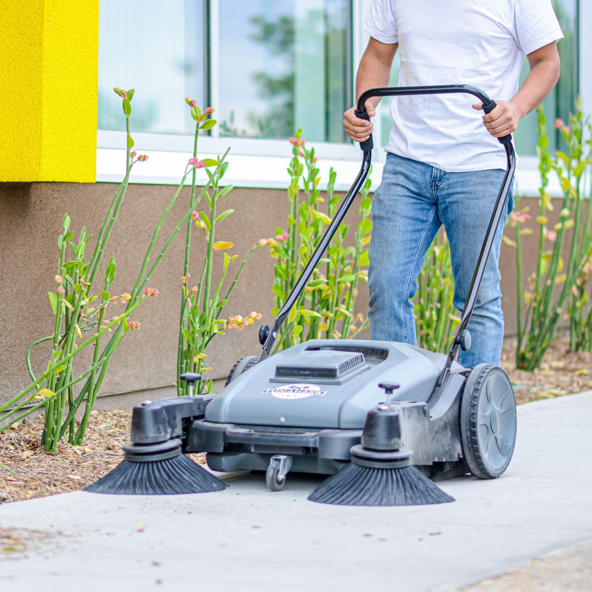 Commercial Push Sweeper & Hard Floor Cleaner, 38-in V0U8 - product image 8