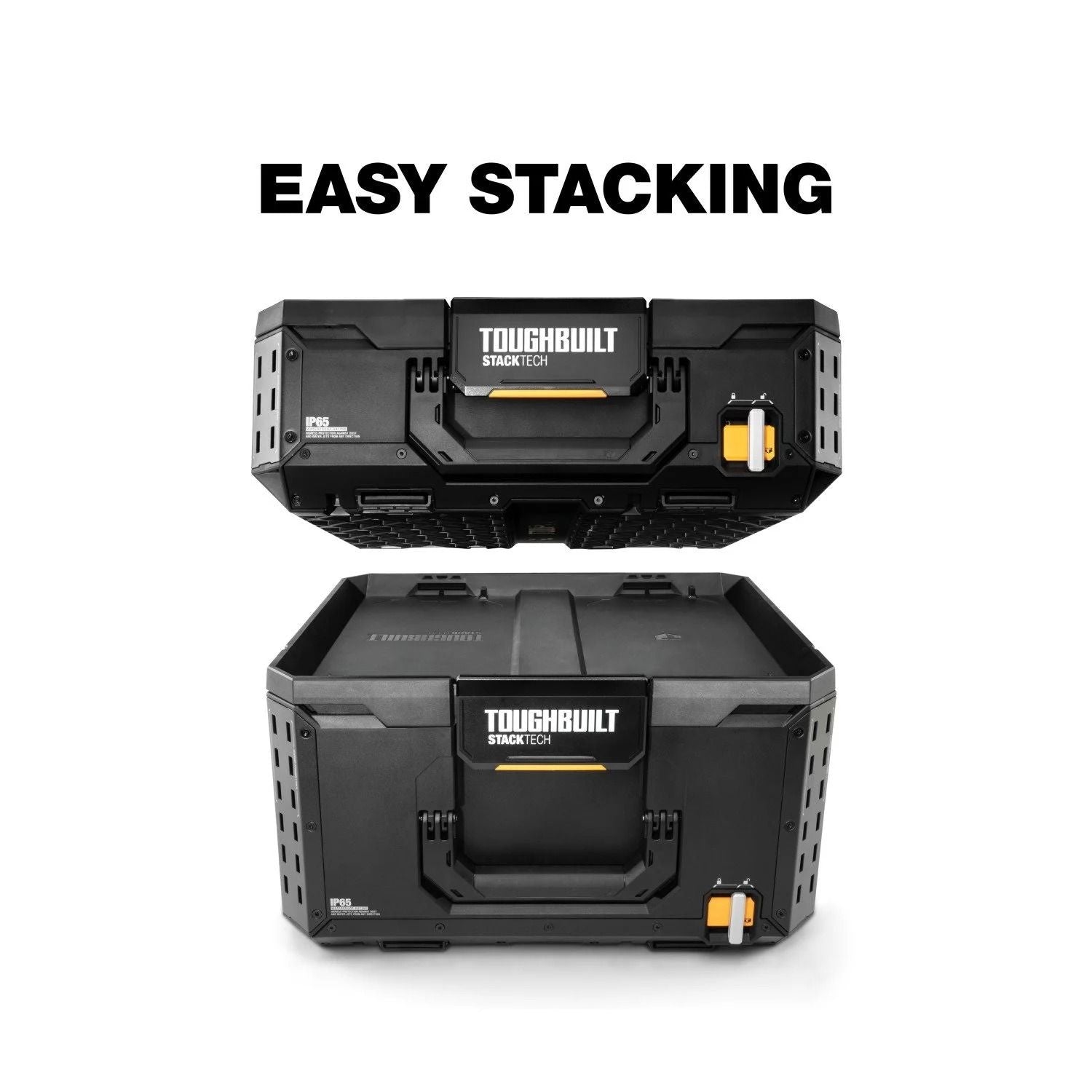 StackTech Top Portable Modular Plastic/Metal Tool Box with 4 Dividers and 4 Bins, IP65-Rated, Black G6P7 - product image 3