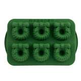 Green Steel/Silicone Wreath Cake Pan, 6-pk M6T4 - product image 1