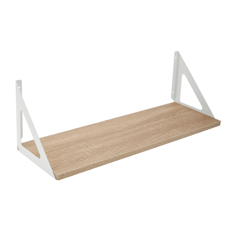 type A Align Floating Dual Bracket Shelf Kit, Oak, 8 x 24-in I5T1