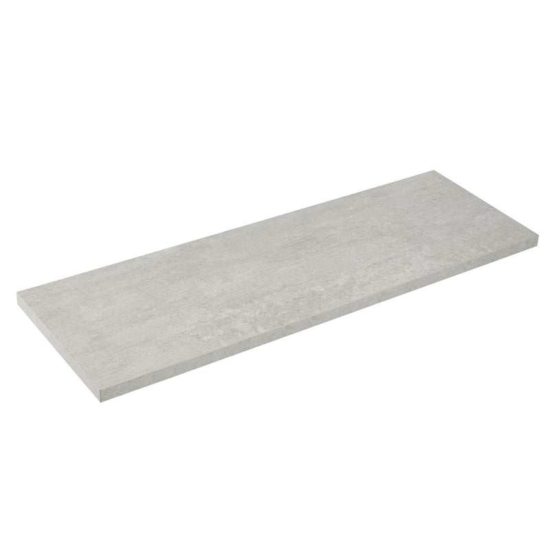 type A Floating Wall Shelf Board, Grey Concrete, 8 x 35-in I2J3