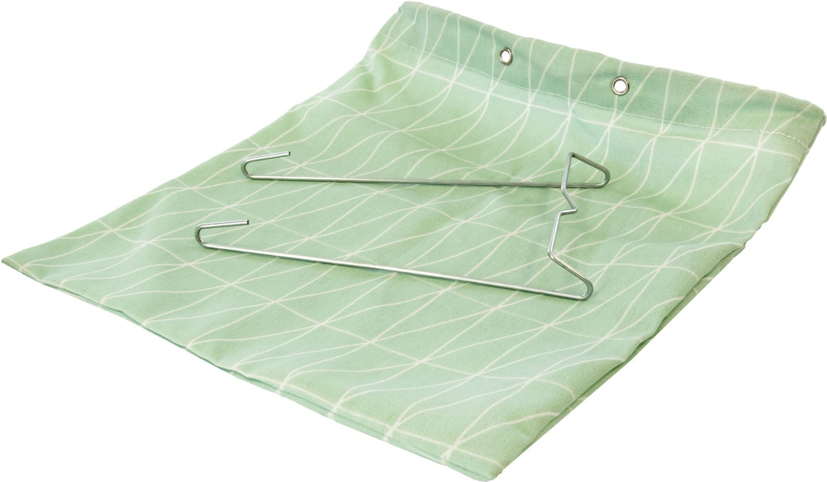 type A Hanging Clothespin Bag, Green/White, 7.9-in x 0.5-in x 18-in F1I1 - product image 1