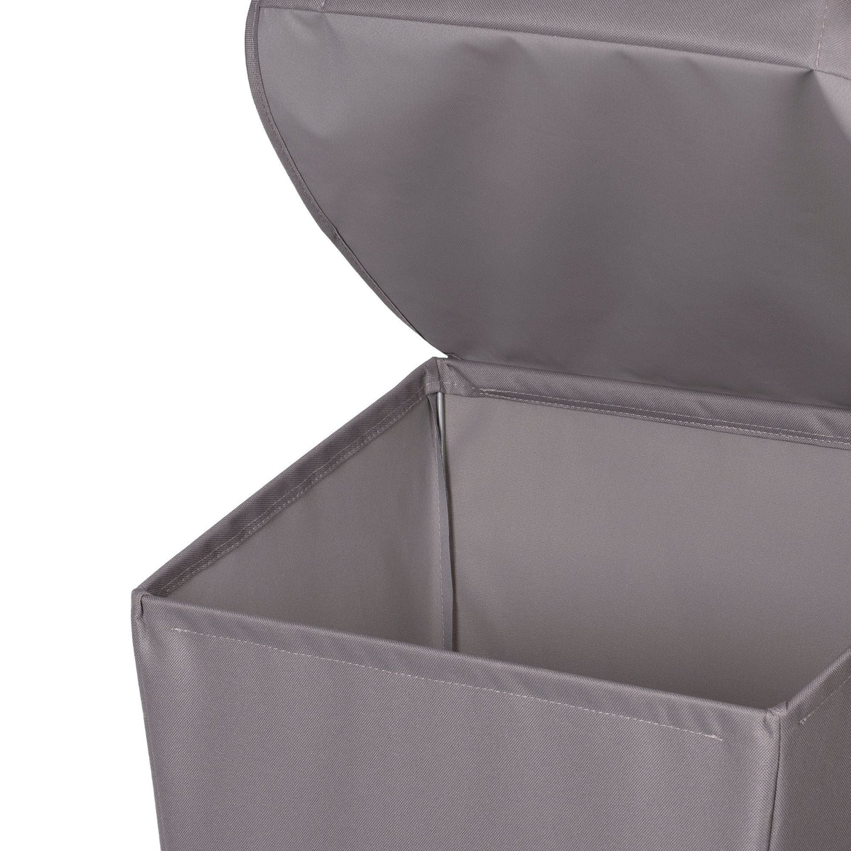 type A Laundry Hamper with Lid, 19.3 W x 12 D x 24-in H, Grey W2L7 - product image 3