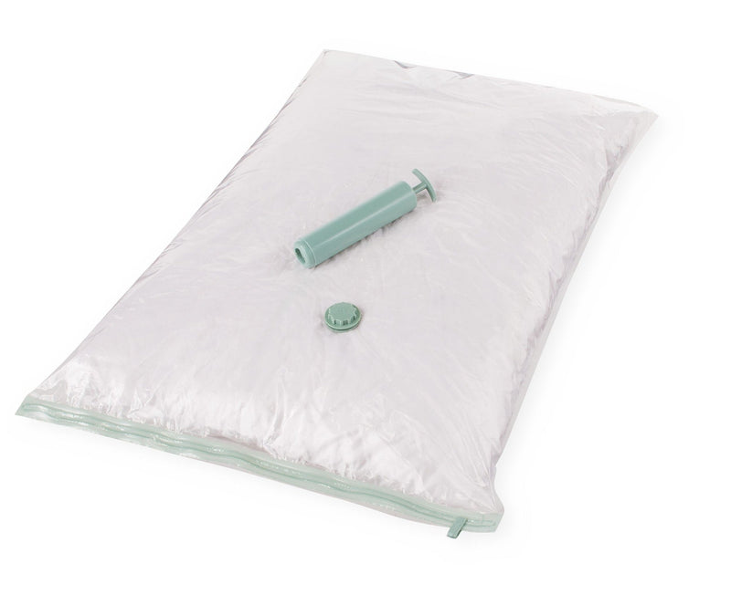 type A Reusable Vacuum Seal Storage Bag Set with Pump, Jumbo, 10-pk B8O7
