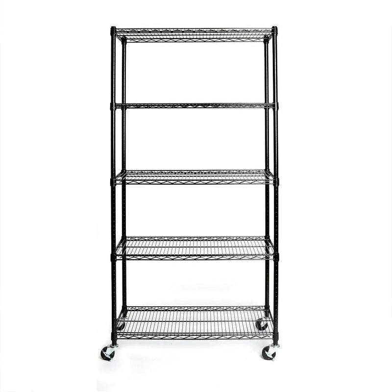 Classics 5-Tier NSF Steel Shelving, 36-in x 18-in x 72-in, Black S9S3