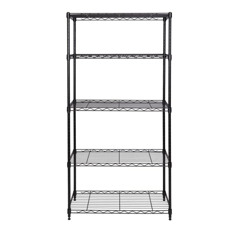 Classics 5-Tier Steel Shelving, 30-in x 14-in x 60-in, Black B2R0