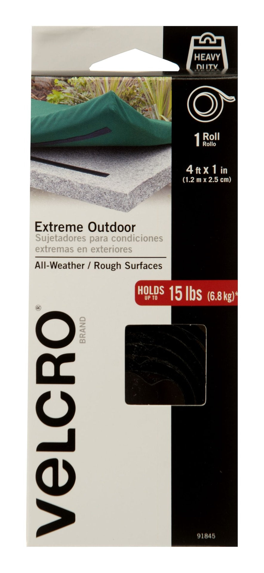 Industrial Strength Extreme Heavy Duty Tape, Black, 15-lbs, 4-ft x 1-in, 1-pk E7J7 - product image 1