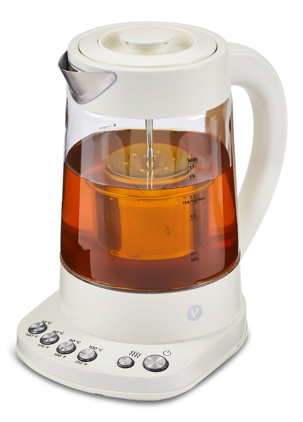 Colour Series Electric Variable Temperature Steeping Kettle, Shortbread, 1.7-L U2L8