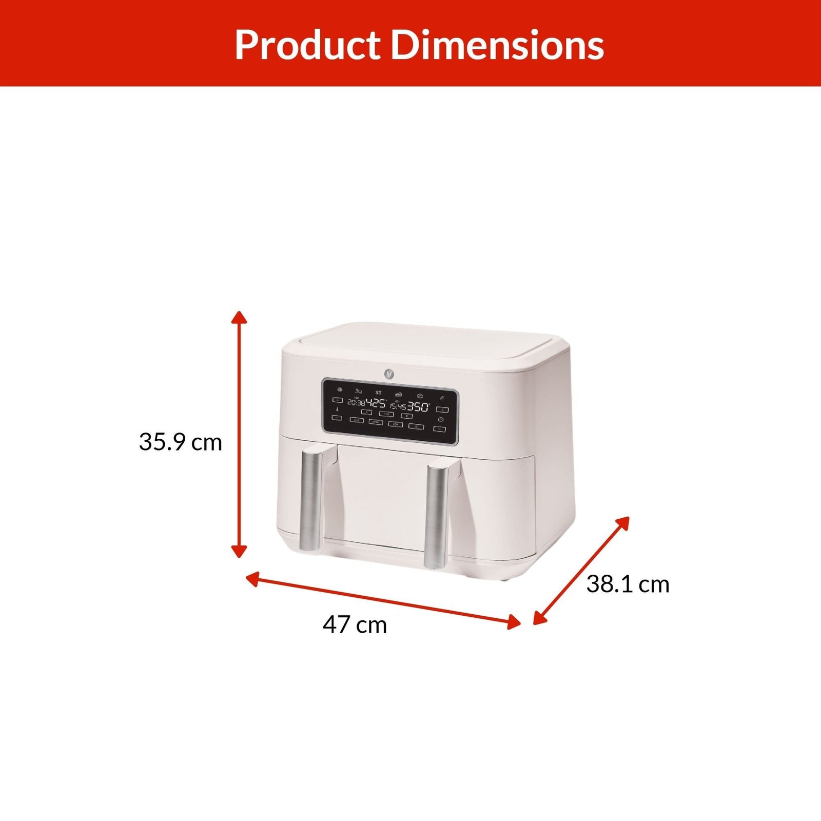 Colour Series Trizone Air Fryer, Shortbread Colour, 9-qt Z6X5 - product image 4