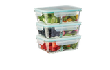 Glass Clip Food Storage Container Set with Compartments and Leakproof Lids, 3 Count K2J2 - product image 1