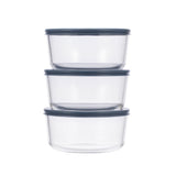 Round Glass Food Storage Container Set with Lids, 6-pc I6V8 - product image 1