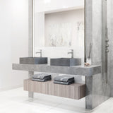 Alhambra Gothic Concreto Stone 15x15-in Deep Grey Bathroom Sink/Basin with Square Vessel Y1V6 - product image 5