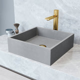 Alhambra Gothic Concreto Stone 15x15-in Deep Grey Bathroom Sink/Basin with Square Vessel Z3J3 - product image 7
