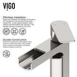 Amada 11-in Brushed Nickel Vessel Bathroom Faucet V9P4 - product image 3