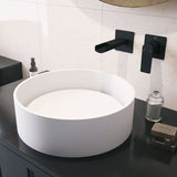 Anvil Matte Stone Round Composite Vessel Bathroom Sink/Basin with Deep Bowl, White R5I1 - product image 5