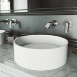 Anvil Matte Stone Round Composite Vessel Bathroom Sink/Basin with Deep Bowl, White R5I1 - product image 6