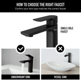 Davidson Single Handle Single Hole Bathroom Sink Faucet, WaterSense Certified, Matte Black I5E9 - product image 4