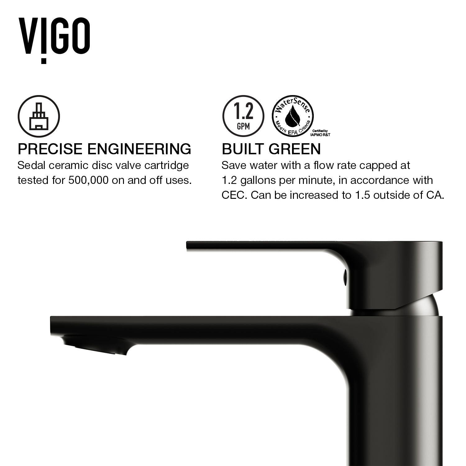 Davidson Single Handle Single Hole Bathroom Sink Faucet, WaterSense Certified, Matte Black I5E9 - product image 7
