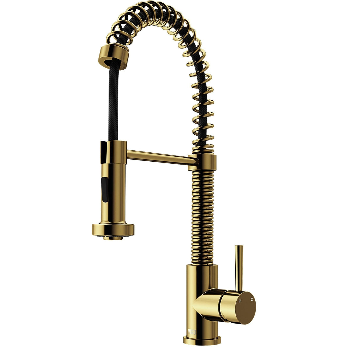 Edison Single Handle Pull Down Sprayer Kitchen Faucet, Matte Gold N8S3 - product image 2