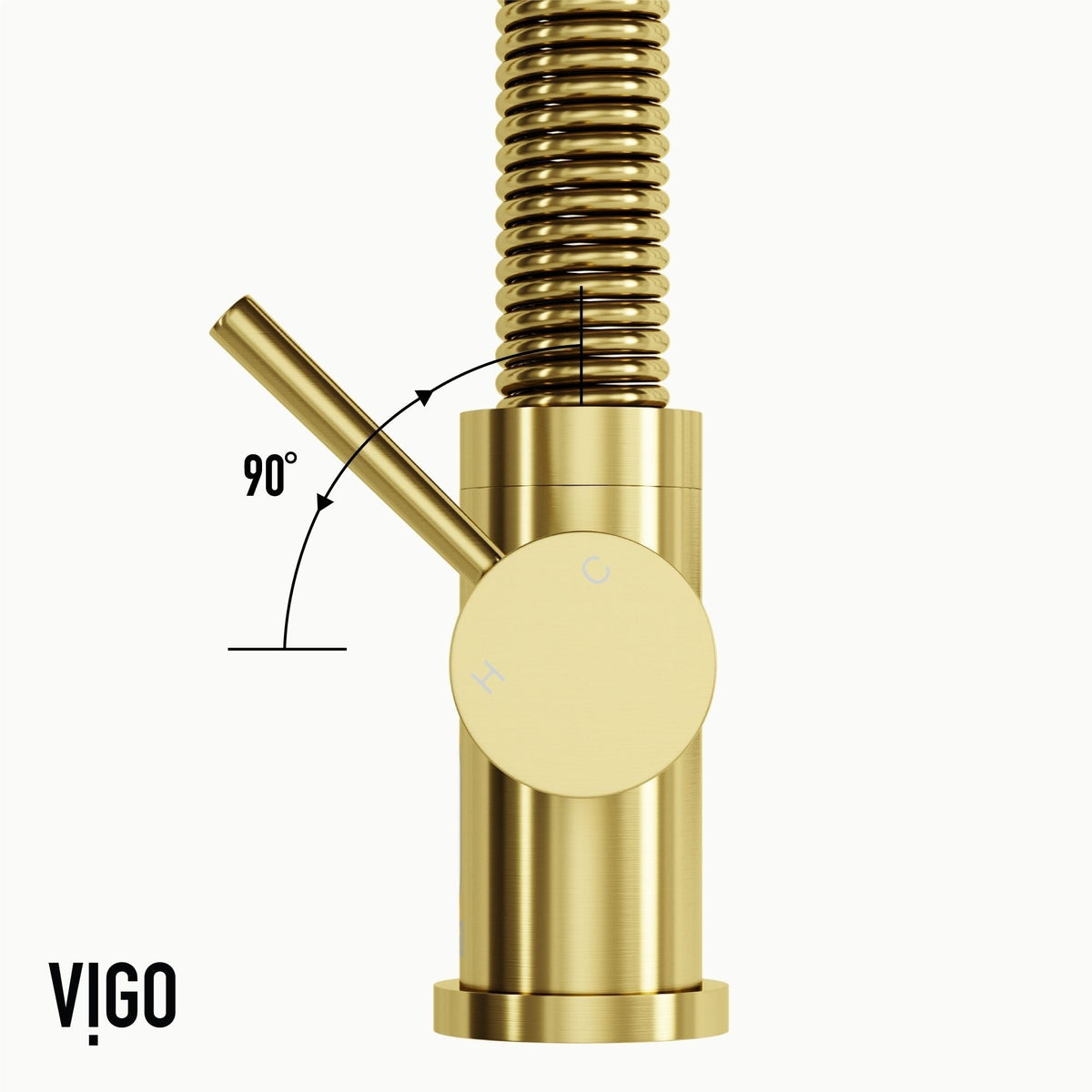 Edison Single Handle Pull Down Sprayer Kitchen Faucet, Matte Gold N8S3 - product image 6