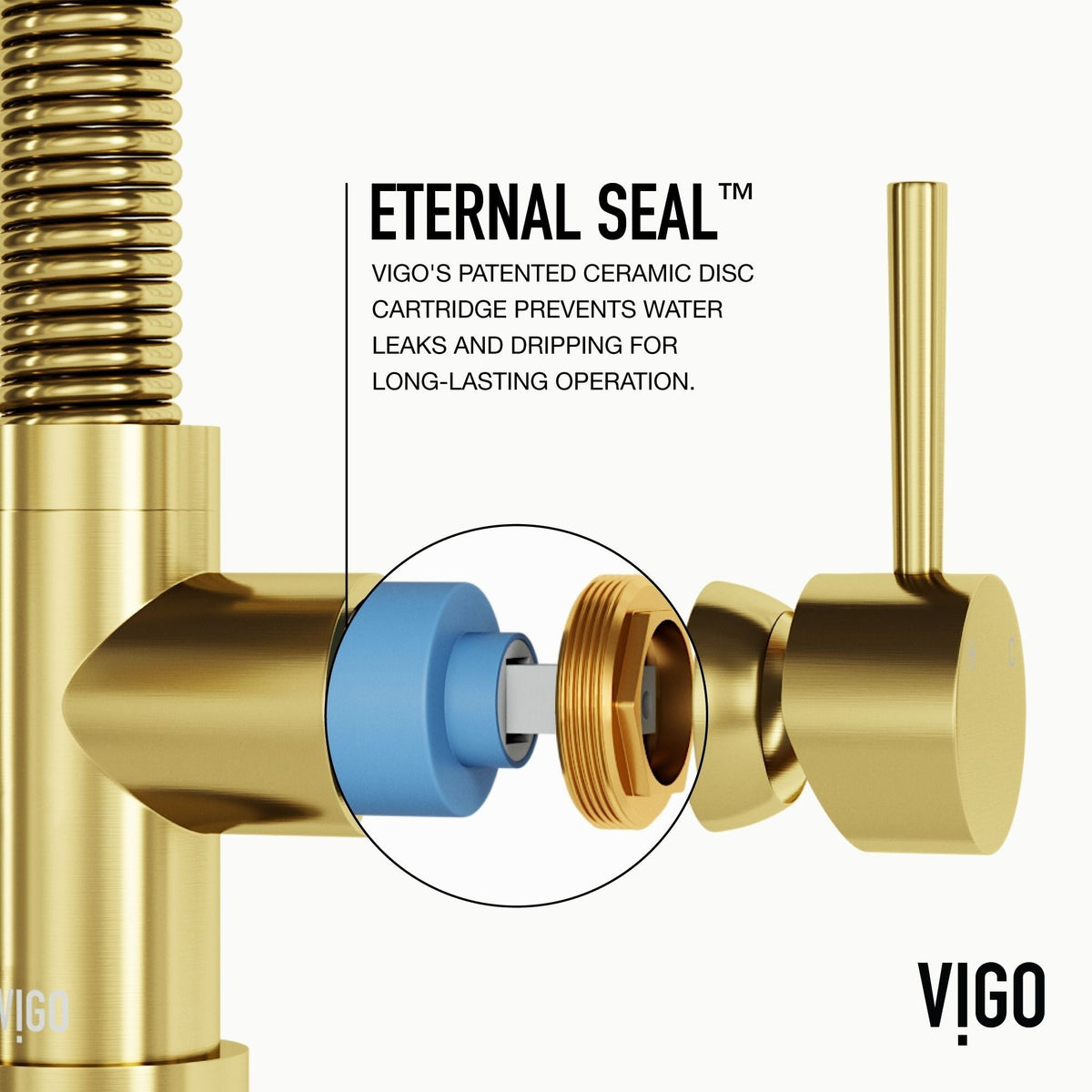 Edison Single Handle Pull Down Sprayer Kitchen Faucet, Matte Gold N8S3 - product image 7