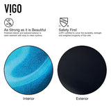 Glass Turquoise Water Bathroom Sink/Basin Set with Niko Faucet and Rectangular Vessel K9Y5 - product image 4