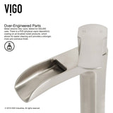 Hibiscus MatteStone White Bathroom Sink/Basin Set with Niko Faucet and Square Composite Vessel V9Q8 - product image 4